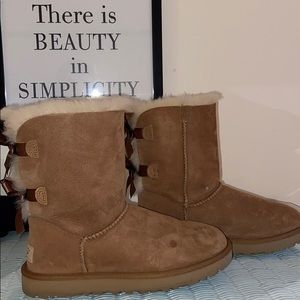 Chestnut Bailey Bow UGG boots